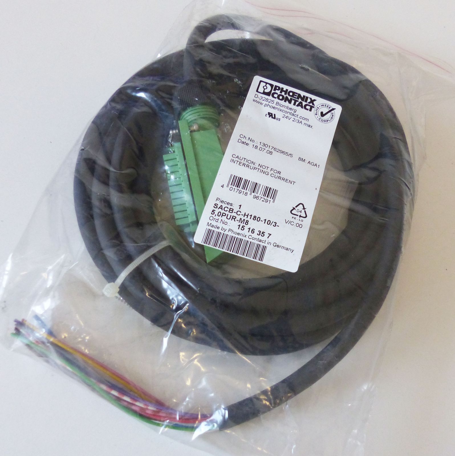 SACB-C-H180-10/3-5,0PUR-M8 1516357