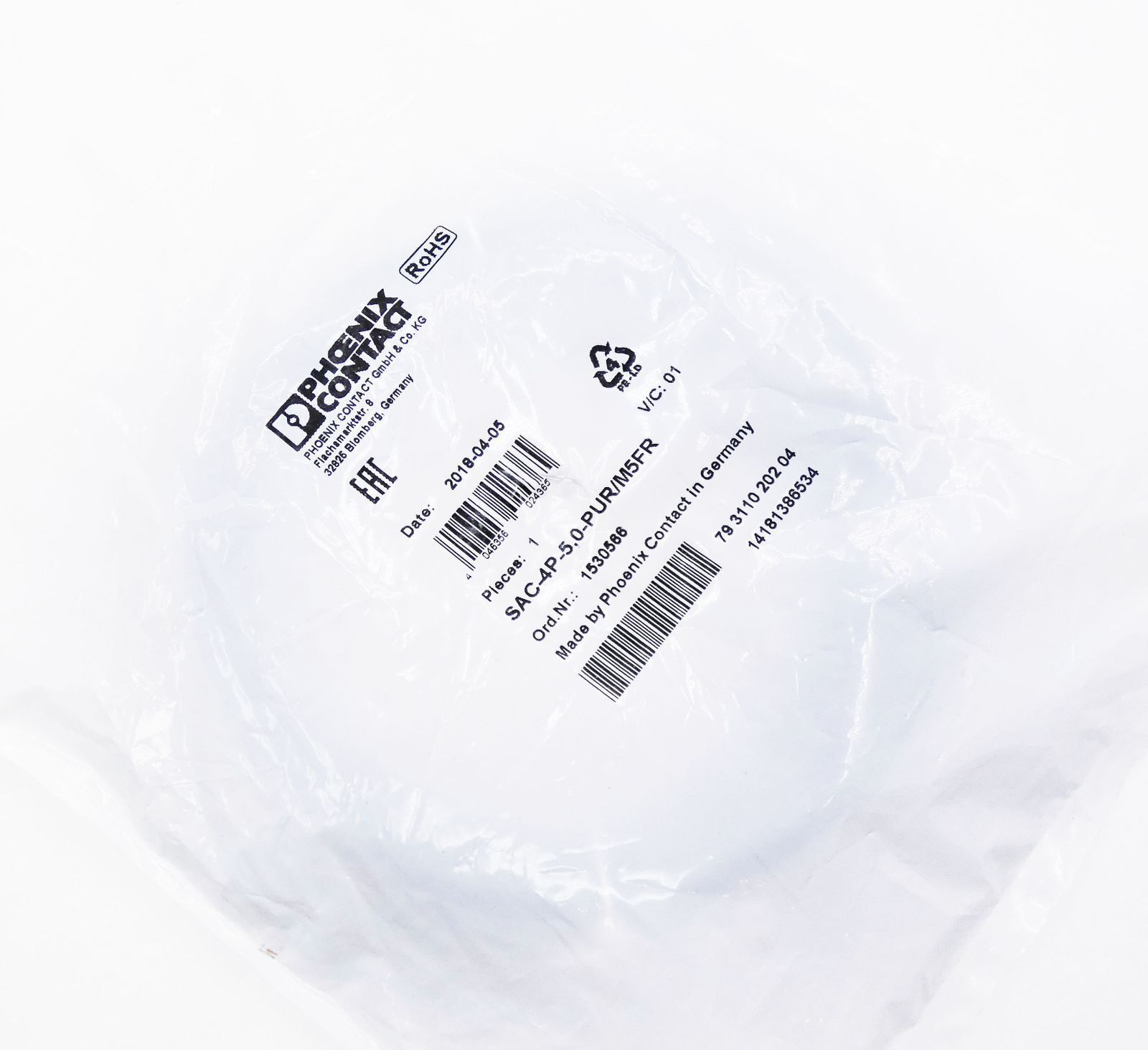 SAC-4P- 5,0-PUR/M5FR