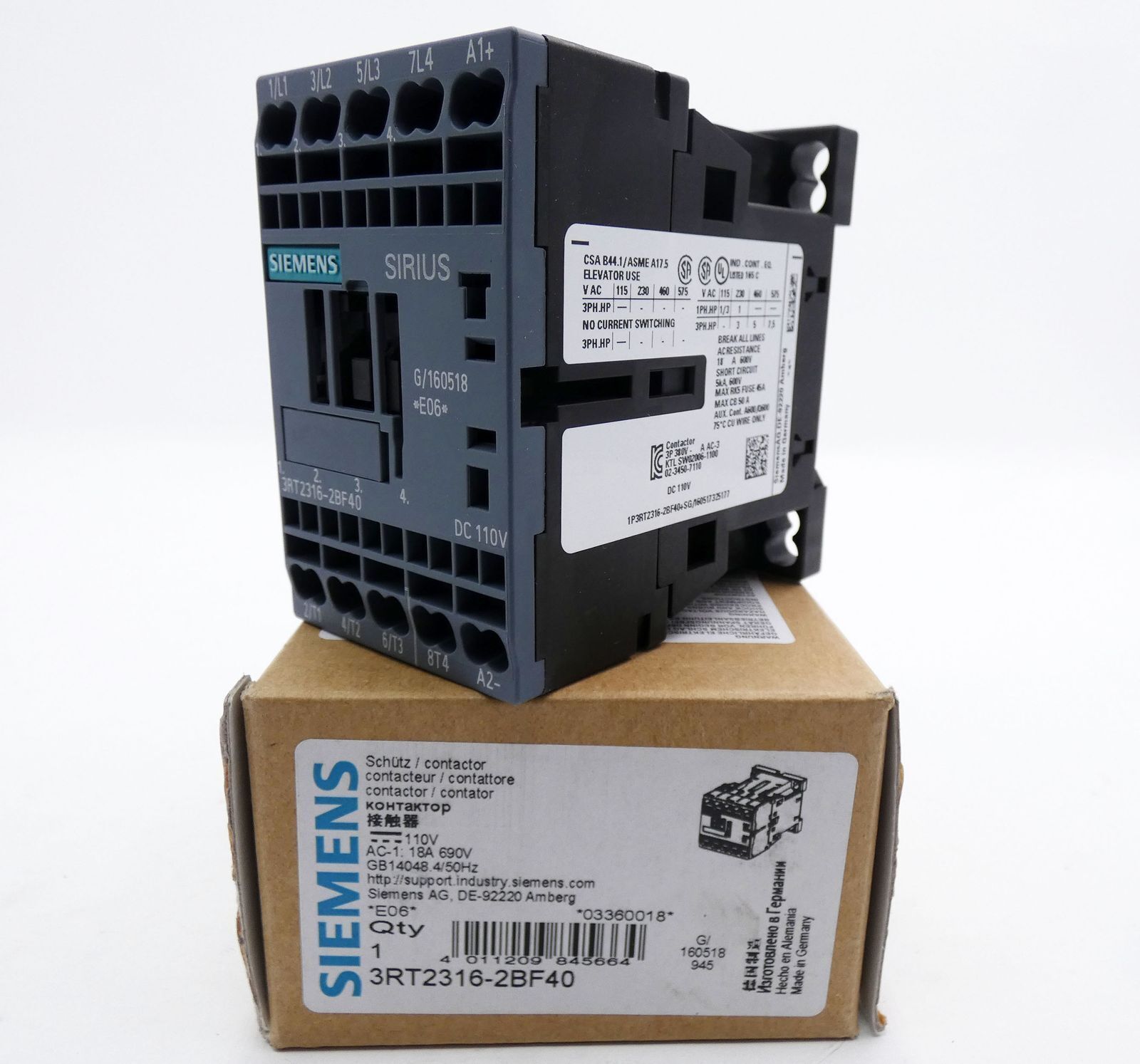 SIEMENS SIRIUS 3RT2316-2BF40