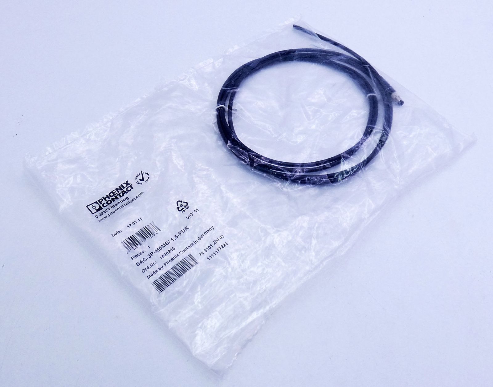 SAC-3P-M5MS/1,5-PUR 1530265
