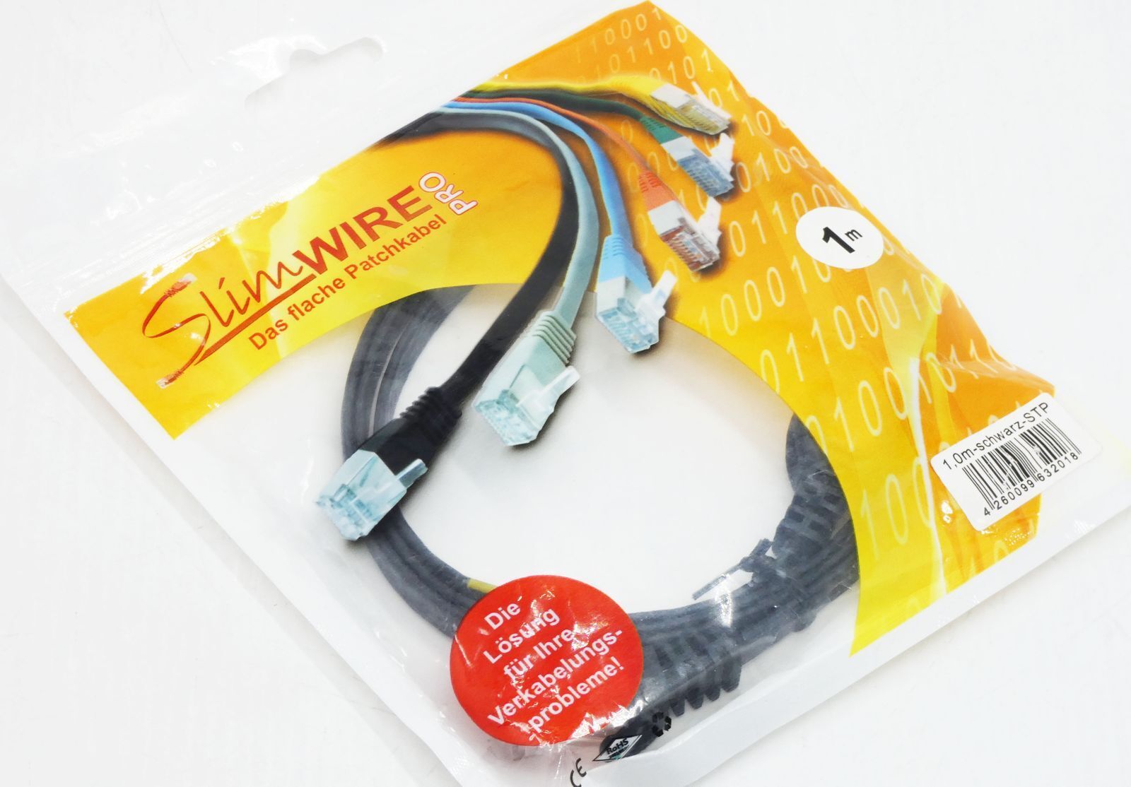 SLIMWIRE PRO 1,0m-schwarz-STP