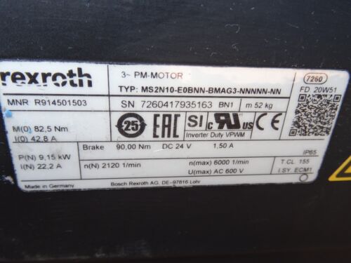 MS2N10-E0BNN-BMAG3-NNNNN-NN Servomotor MNR: R914501503