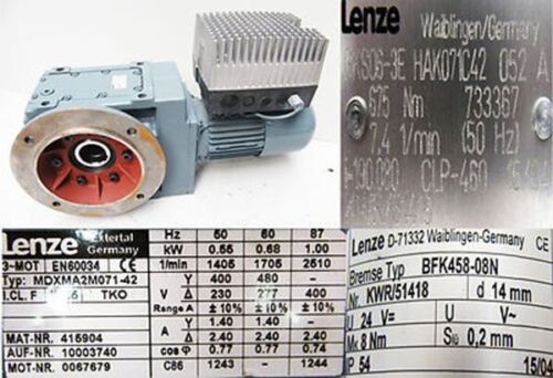 LENZE SERVOMOTOR MDXMA2MO71-42