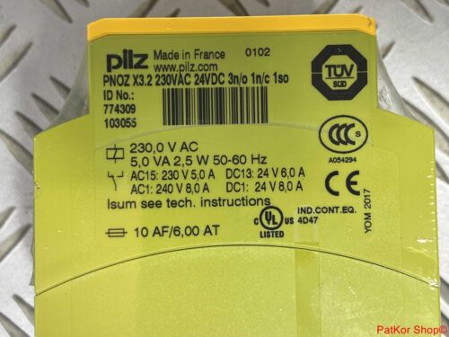 PNOZ X3.2 230VAC 24VDC 3n / o 1n / c 1so 774309