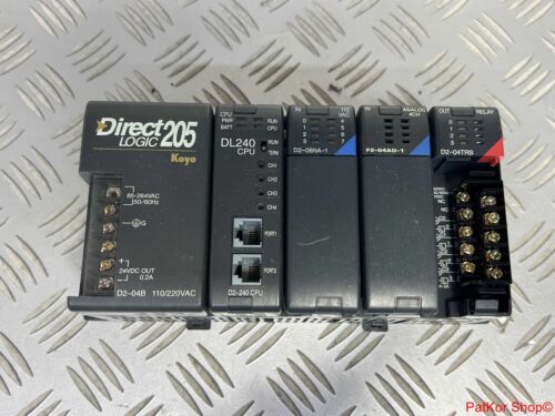 DIRECT LOGIC 205 KOYO D2-04B DL240 CPU D2-08NA-1 F2-04AD-1 D2-04TRS